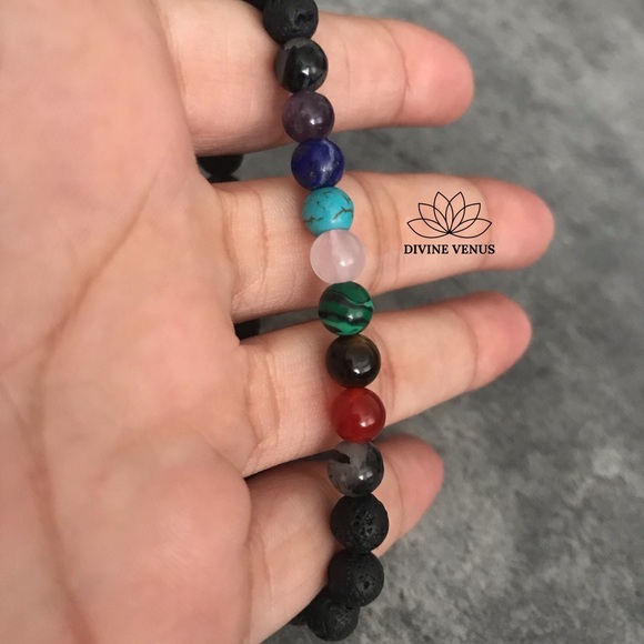Chakra Healing Bracelet - Handmade Natural Stones - Picture 2 of 8